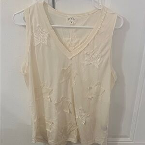 POL Cream Star-Patterned Blouse